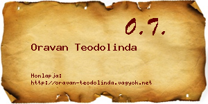 Oravan Teodolinda névjegykártya